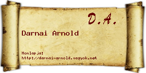 Darnai Arnold névjegykártya