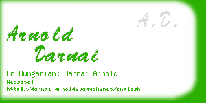 arnold darnai business card